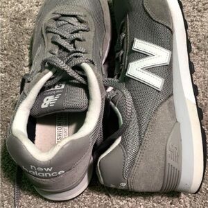 New Balance Gray and White Sneakers Suede Mesh Design